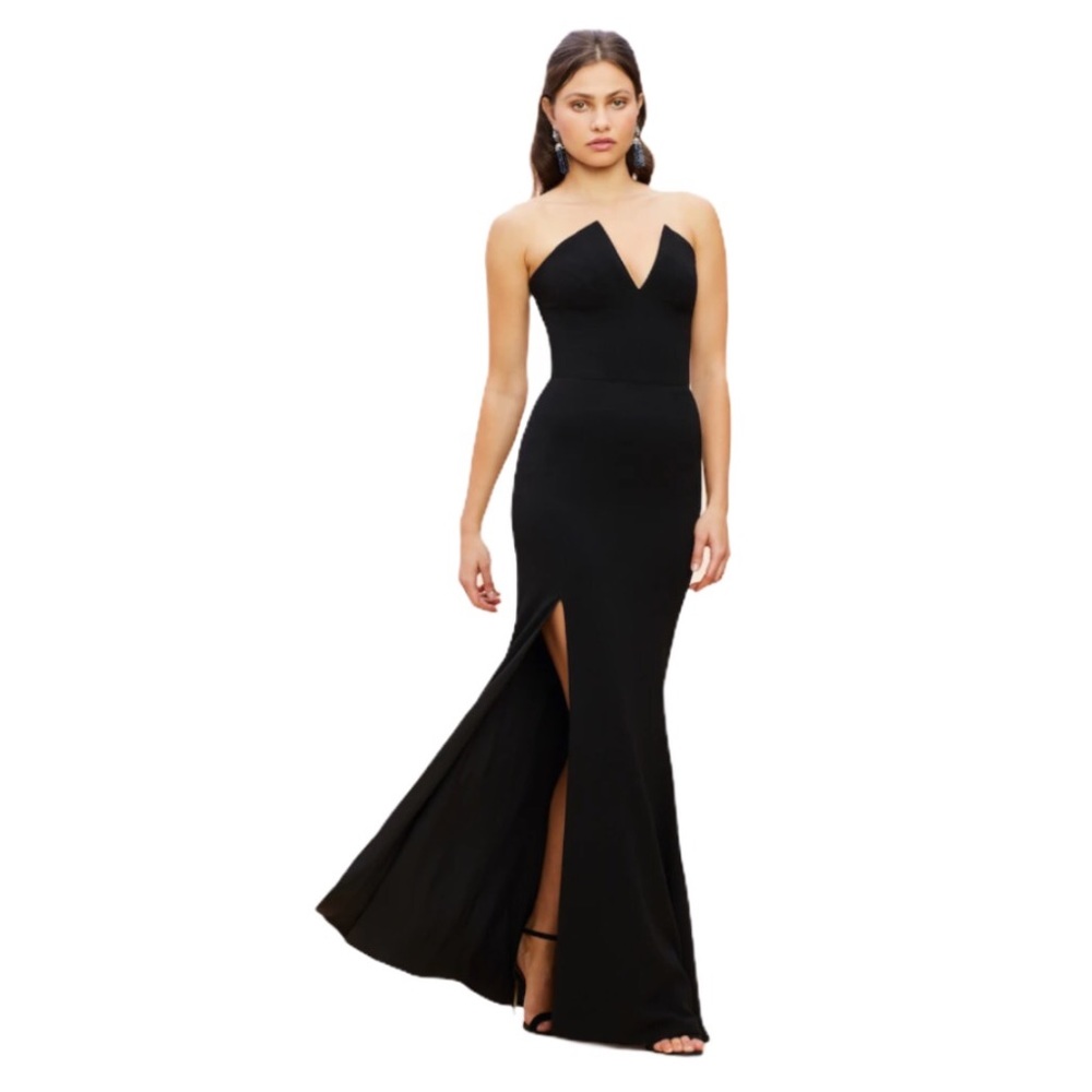 NWT Dress The Population Fernanda High Slit Maxi